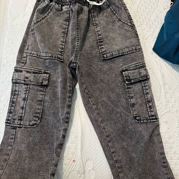 SHEIN Denim - SHEIN Men's Washed Black Cargo Jeans